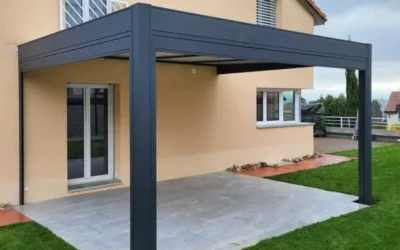 Pergola Design Gris Granité à Corcelles